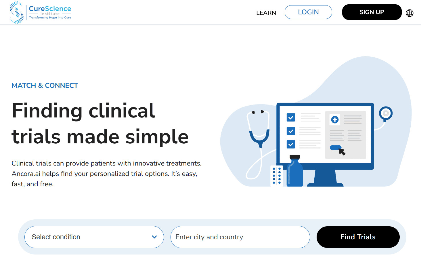 Ancora Clinical Trial Patient Match Cure Science