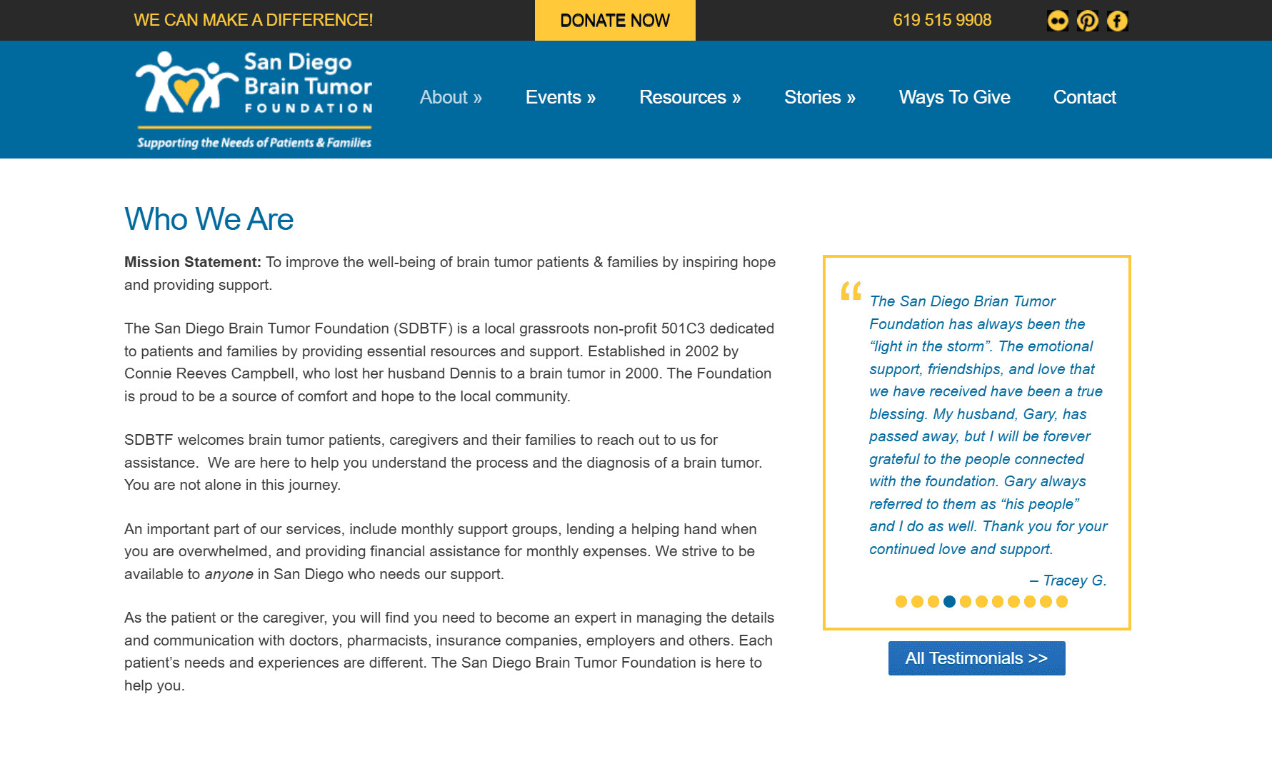 About San Diego Brain Tumor Foundation Cure Science